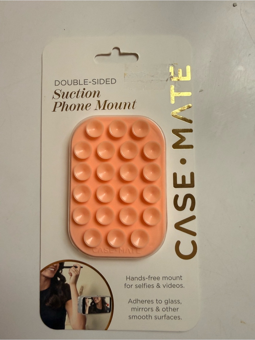 case-mate Double-Sided Suction Phone Mount - Peach